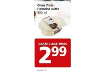 onze trots hemelse witte