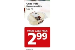 onze trots hemelse witte
