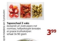 tapasschaal 3 vaks