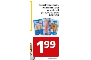 gerookte meerval vismarine forel of makreel