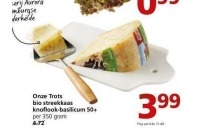 onze trots bio streekkaas knoflook basilicum 50