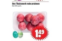 ons thuismerk rode pruimen