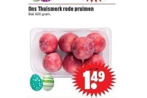 ons thuismerk rode pruimen