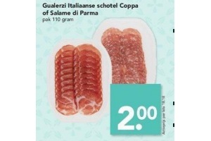 gualerzi italiaanse schotel coppa of salame di parma