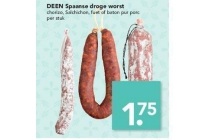 deen spaanse droge worst