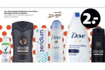 axe dove rexona deodorant axe en dove douchegel 250 ml en zendium