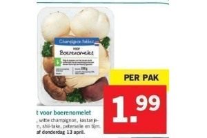 champignons voor boerenomelet