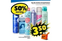 op alle merken droogshampoo