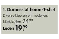 dames of heren t shirt