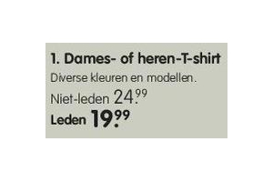 dames of heren t shirt