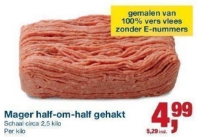 mager half om half gehakt