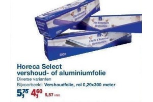 horeca select vershoud of aluminiumfolie