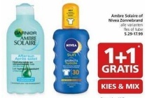 ambre solaire of nivea zonnebrand