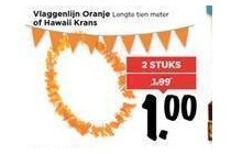 vlaggenlijn oranje of hawaii krans