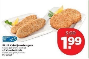 plus kabeljauwburgers