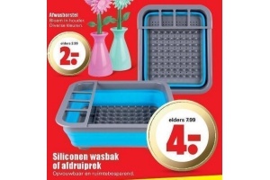 siliconen wasbak of afdruiprek