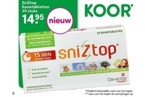 sniztop kauwtabletten