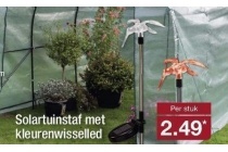 solartuinstaf met kleuren wissel led