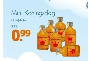 mini koningsdag oranjebitter nu eur0 99 per stuk