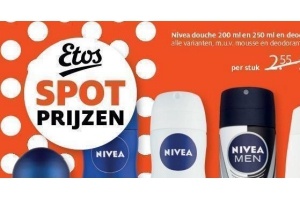 nivea douche 200 ml en 250 ml en deodorant