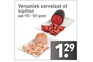 versuniek cervelaat of kipfilet