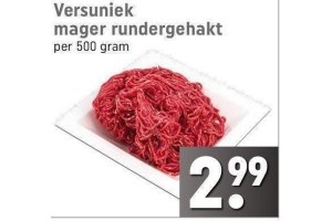 versuniek mager rundergehakt