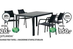 gangsted moderne stapelstoelen