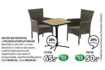 orten bistrotafel polden stapelstoelen