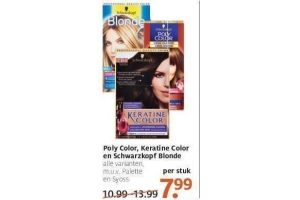 poly color keratine color en schwarzkopf blonde