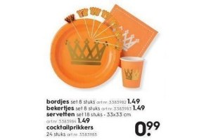 koningsdag servies