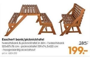 esschert bank picknicktafel