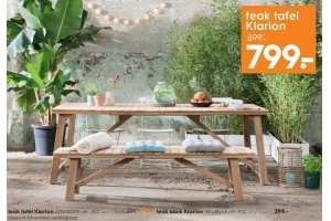 teak tafel klarion