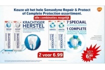 keuze uit het hele sensodyne repair en protect of complete protection assortiment