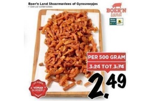 boer n land shoarmavlees of gyrosreepjes