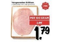 versgesneden grillham