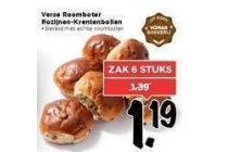 verse roomboter rozijnen krentenbollen