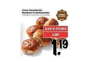 verse roomboter rozijnen krentenbollen