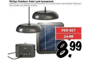 philips outdoor solar led lampenset