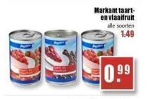 markant taart en vlaaifruit