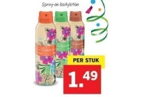 spray on bodylotion