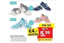 2 paar kindersneakers