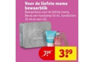 voor de liefste mama bewaarblik