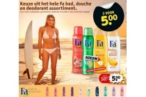 keuze uit het hele fa bad douche en deodorant assortiment