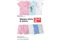 meisjes shirts en shorts