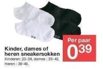 kinder dames of heren sneakersokken