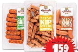zwanenberg kipsticks grillworstjes of knakworstjes