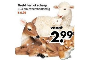 beeld hert of schaap