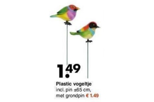 plastic vogeltje