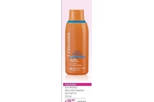 lancaster silky milk sublim tan spf 15