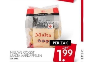 nieuwe oogst malta aardappelen